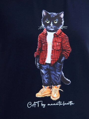 Cat e Lolette Shirt 'Country Cat' in Blauw
