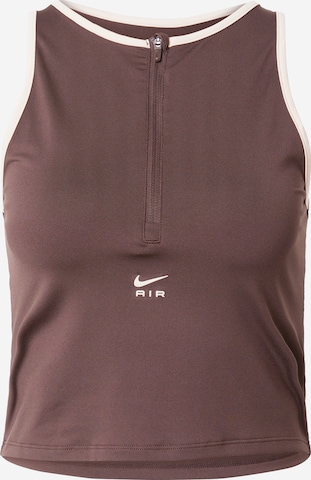 NIKE Sporttop in Bruin: voorkant