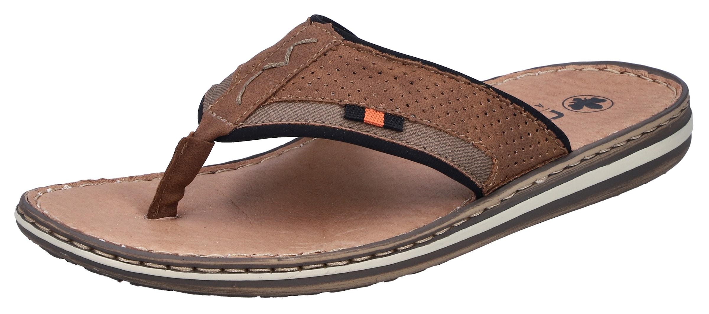 Rieker T-Bar Sandals in Brown: front