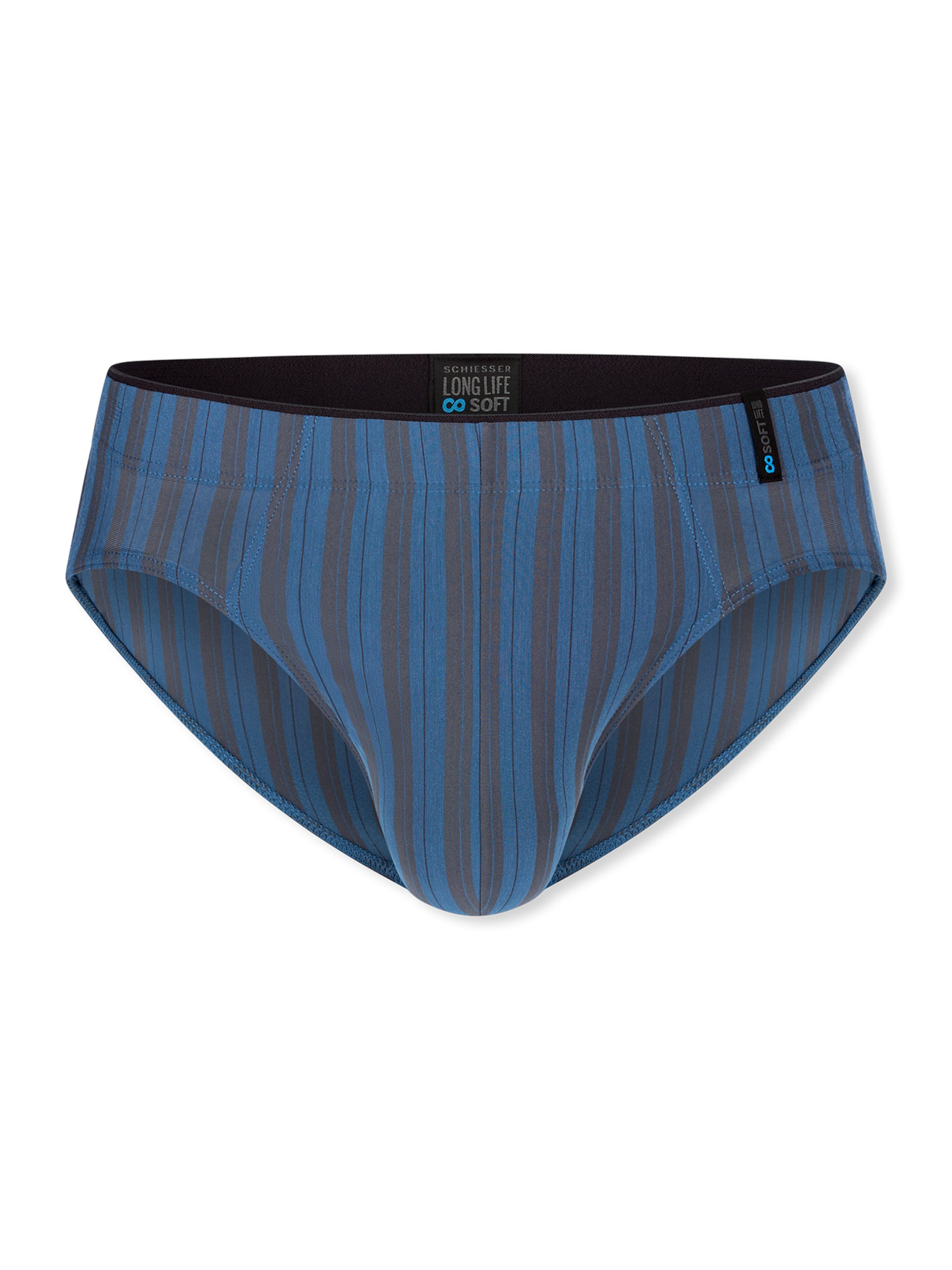 SCHIESSER Minislip ' Long Life Soft ' in Blau: Vorderseite