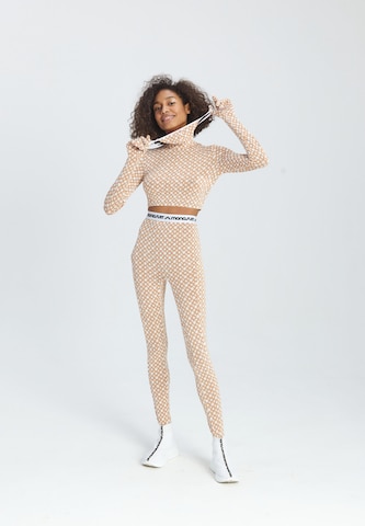 MONOSUIT Crop-Top in Beige: predná strana