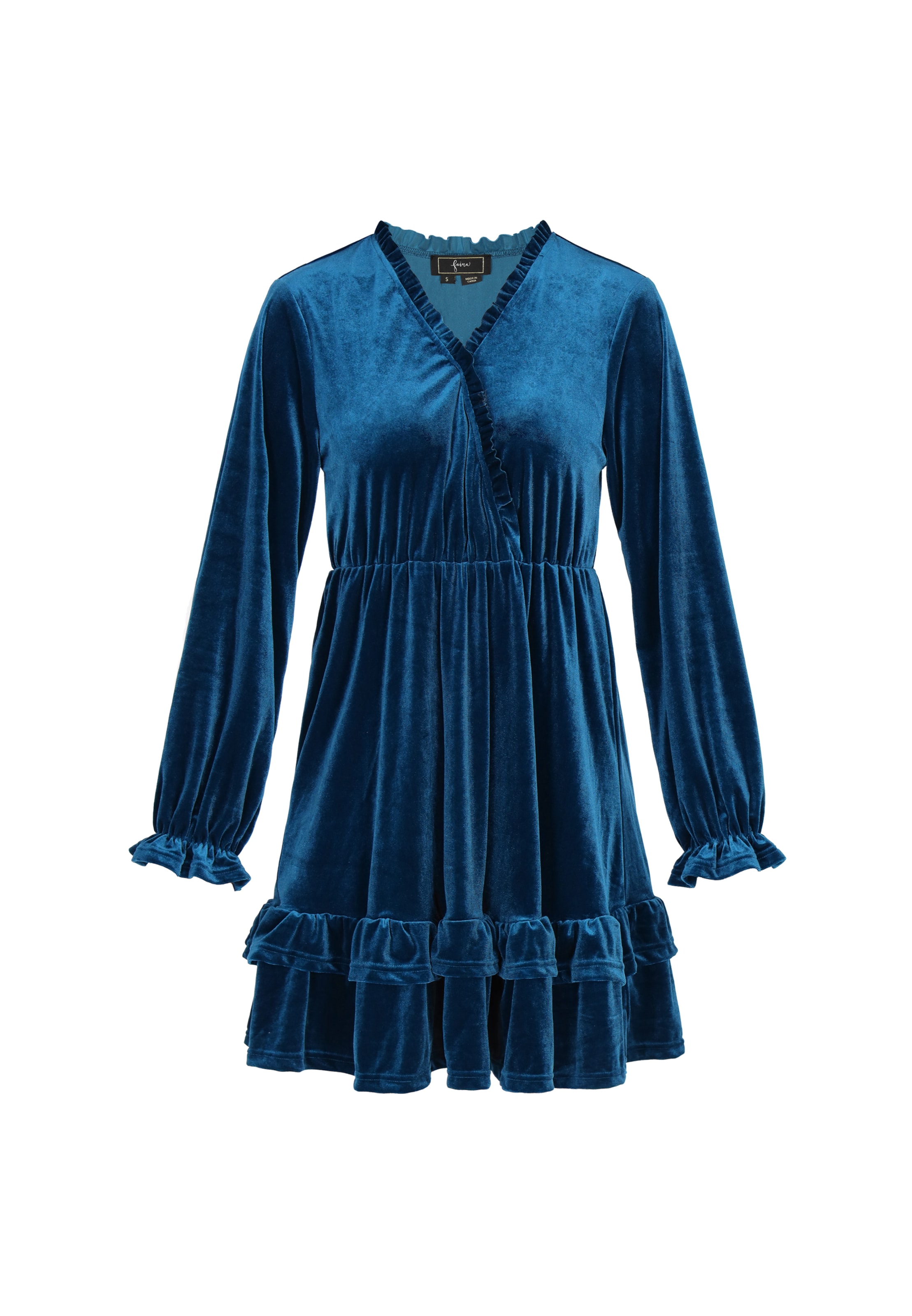 faina - Vestido en azul: frente