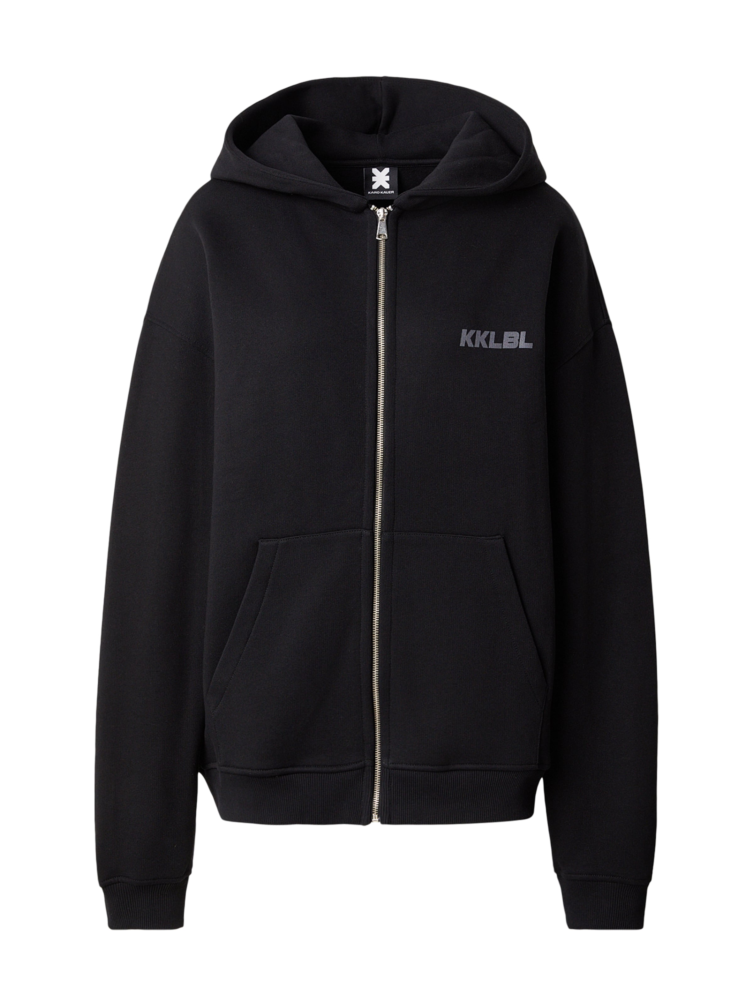 Karo Kauer Sweat jacket in Black: front