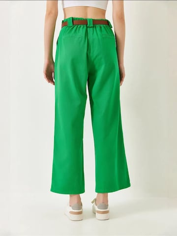 Bianco Lucci Wide Leg Hose in Grün