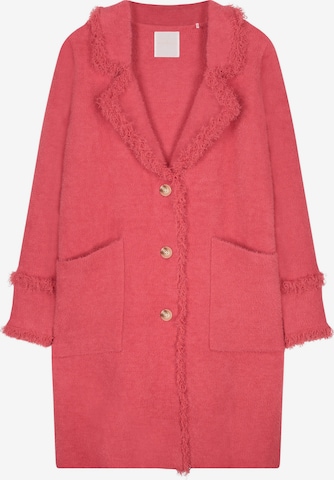 RINO & PELLE Knitted Coat 'Catena' in Red: front