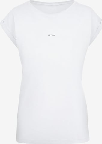 Merchcode T-Shirt 'Love' in Weiß: Vorderseite