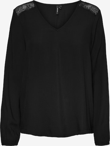 VERO MODA Blouse 'Beatrix' in Zwart: voorkant