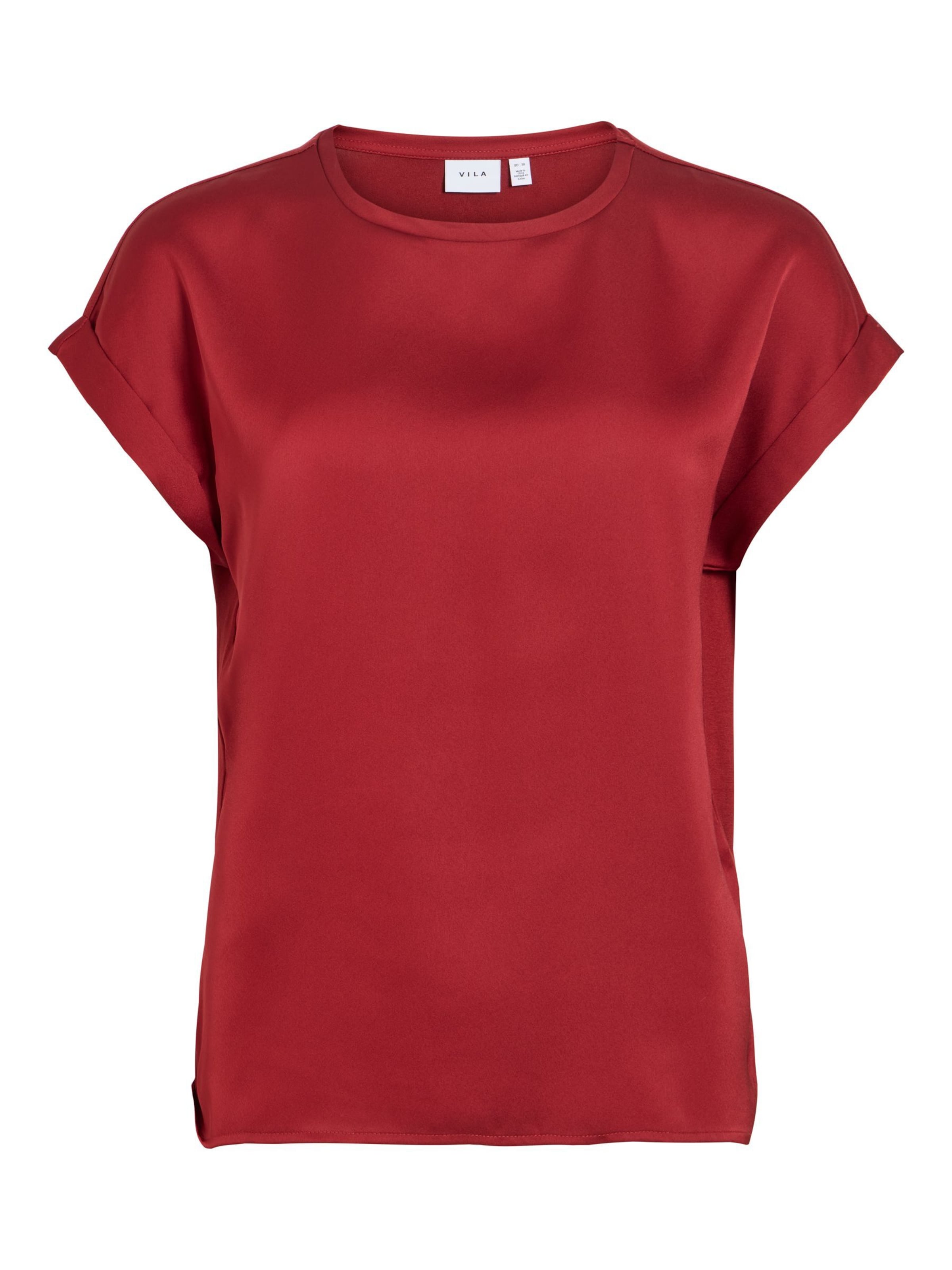 VILA Shirt 'ELLETTE' in Rood: voorkant