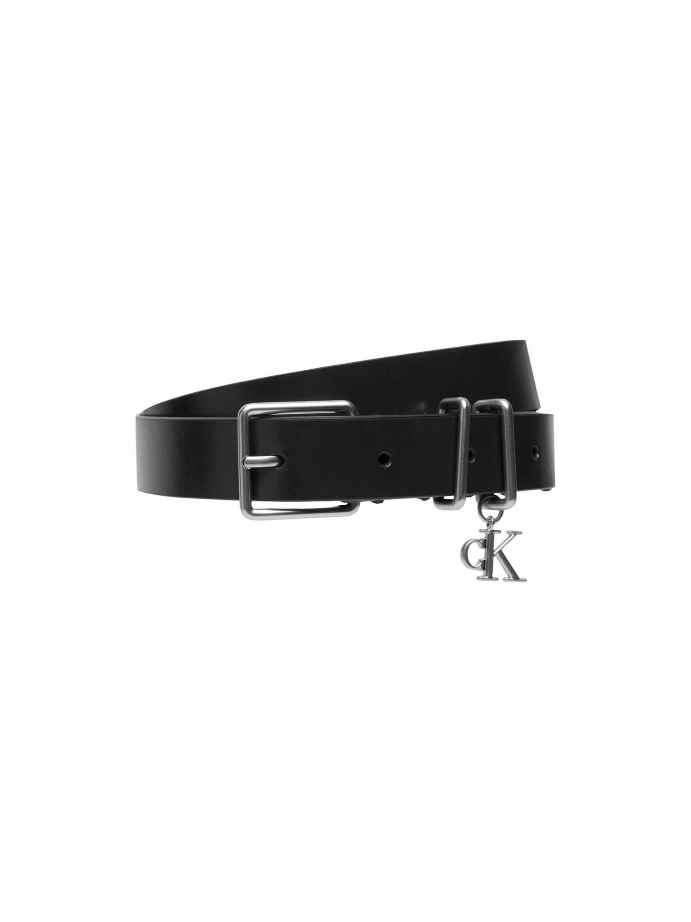Cintura 'MONOGRAM CHARM  KEEPER BELT 25MM LV04F7086G' di Calvin Klein in nero: frontale
