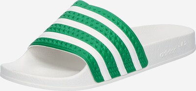 ADIDAS ORIGINALS Pantolette 'ADILETTE' i grön / vit, Produktvy