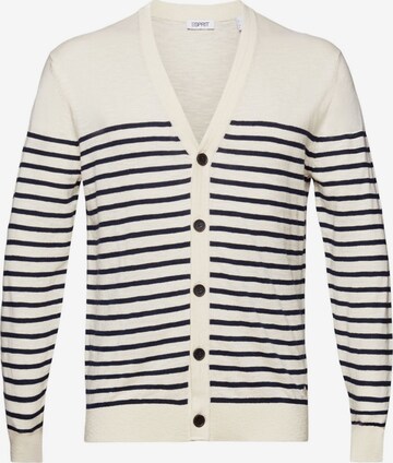 ESPRIT Knit Cardigan in Beige: front