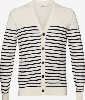 ESPRIT Knit Cardigan in Beige: front