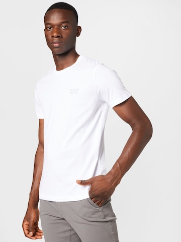 T-Shirt EA7 Emporio Armani en blanc : devant