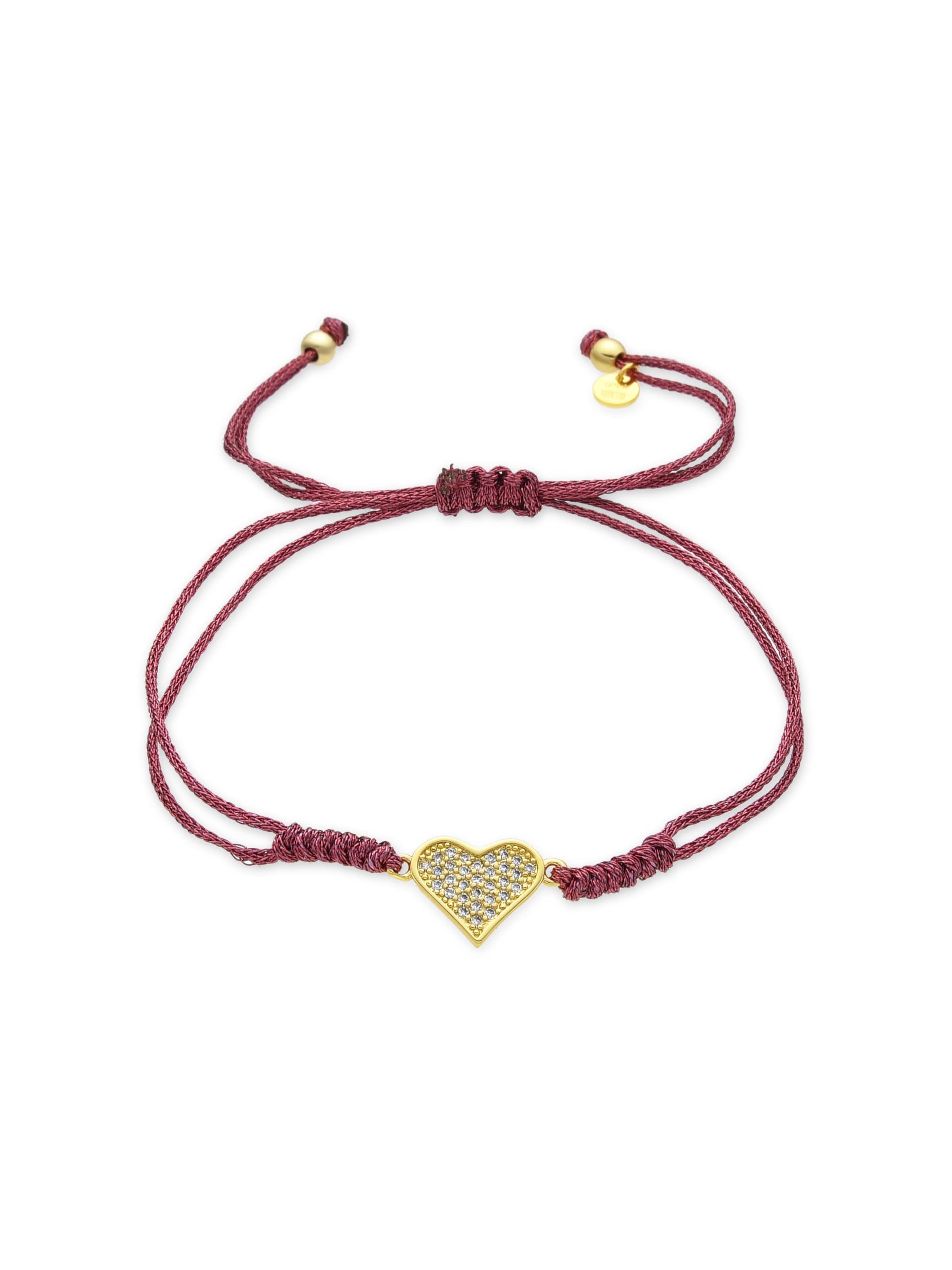 Luxenter Bracelet 'Heart' in Pink