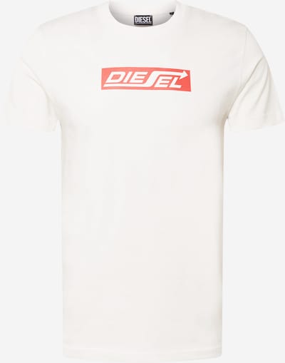 DIESEL Camiseta 'DIEGOR' en rojo fuego / offwhite, Vista del producto