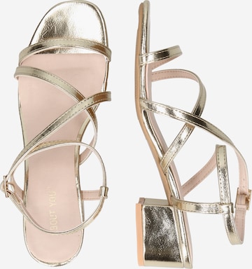 ABOUT YOU Sandalen 'Amanda' in Gold