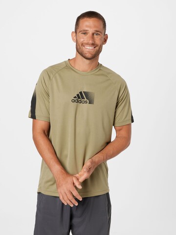 Tricou funcțional 'Seaso' de la ADIDAS SPORTSWEAR pe verde: față