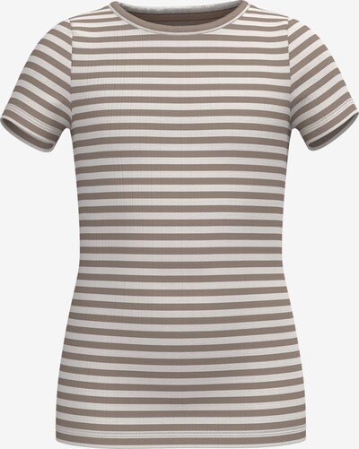 NAME IT Shirt 'SURAJA' in de kleur Lichtbruin / Wit, Productweergave