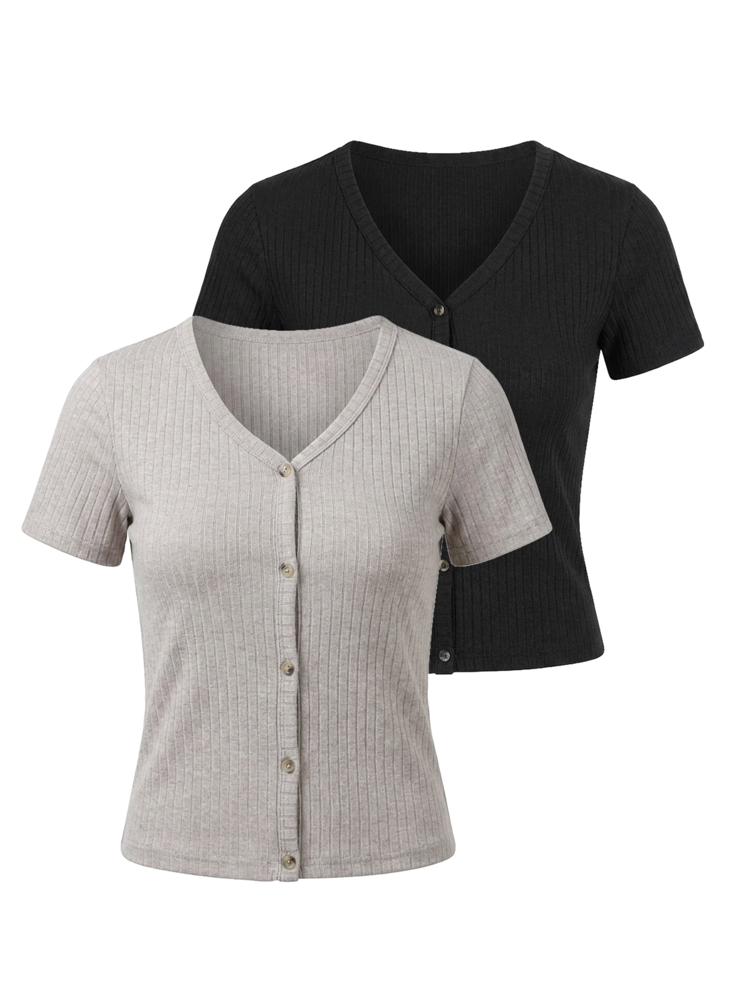 studioselect Gebreid vest 'Elna' in de kleur Bruin gemêleerd / Zwart, Productweergave