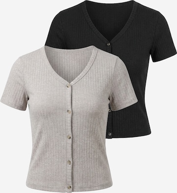 studioselect Gebreid vest 'Elna' in Bruin: voorkant