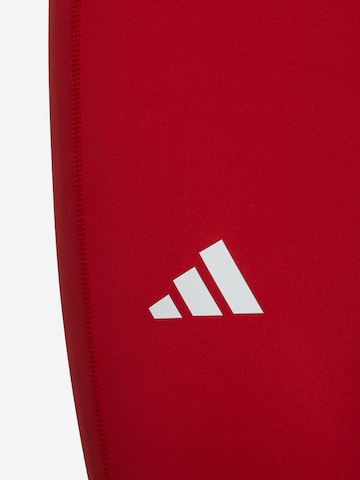 ADIDAS PERFORMANCE - Skinny Pantalón deportivo 'ADIZERO' en rojo