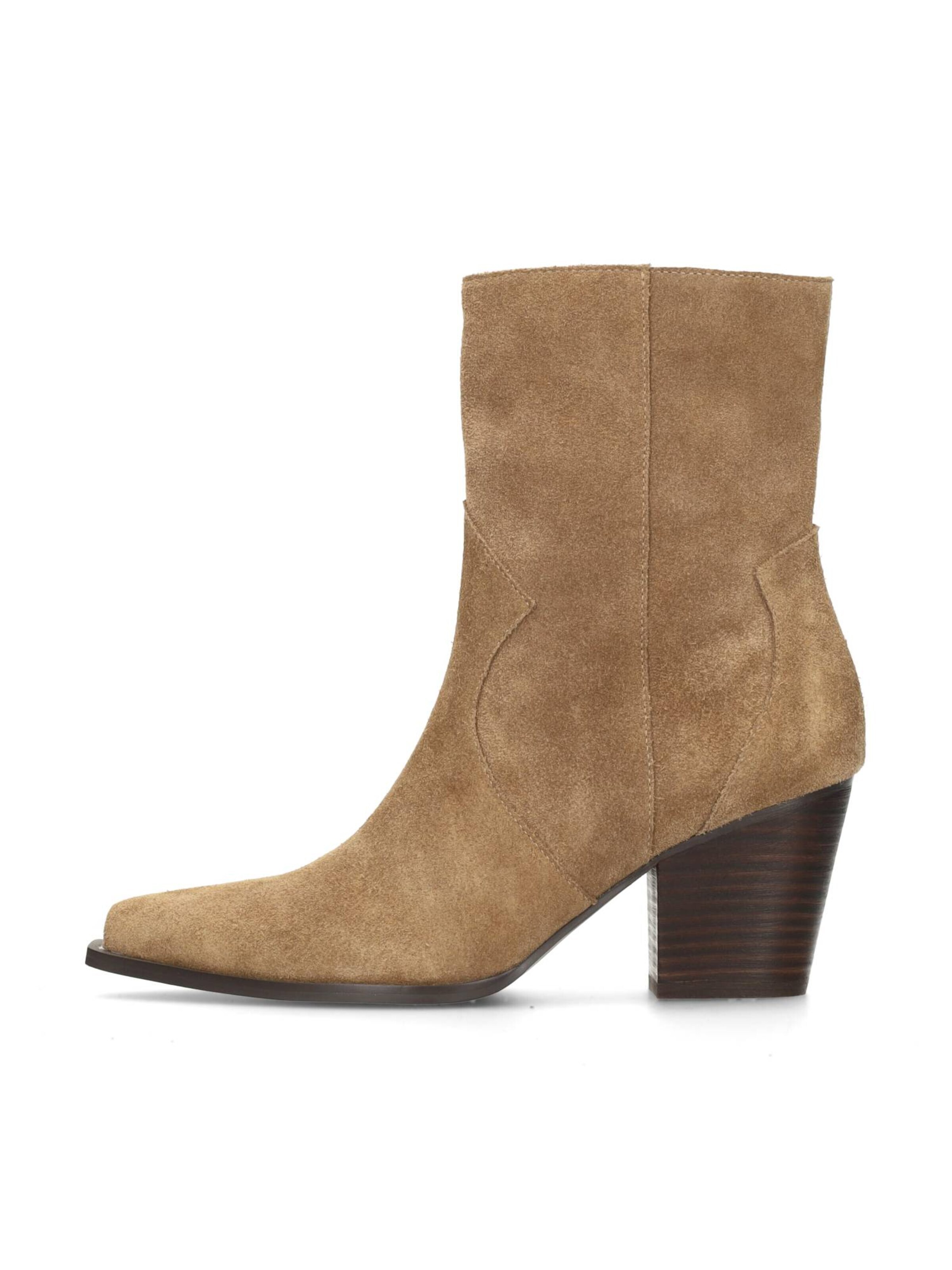 Haboob Enkellaarsjes 'BEAU' in Beige: voorkant