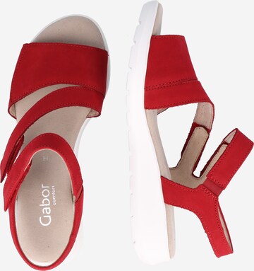 GABOR Páskové sandály – červená