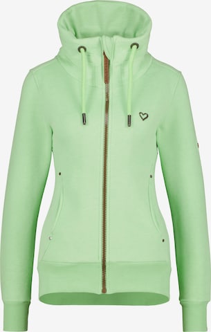 Alife and Kickin Zip-Up Hoodie 'Vivian' in Green: front