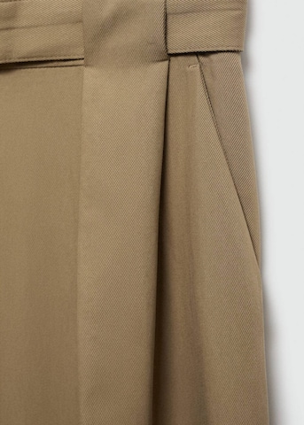 MANGO Zvonové kalhoty Kalhoty se sklady v pase 'Dobby' – zelená