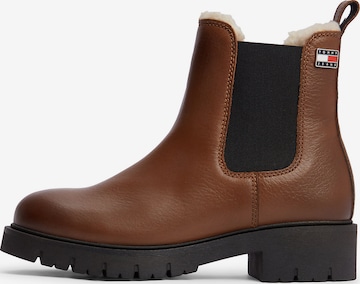 Tommy Jeans Chelsea Boots in Braun: Vorderseite
