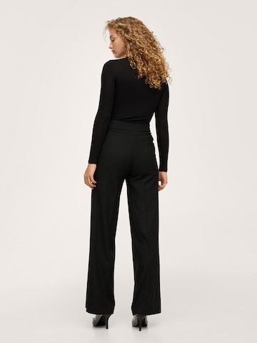 MANGO Wide leg Pantalon 'SARAH' in Zwart