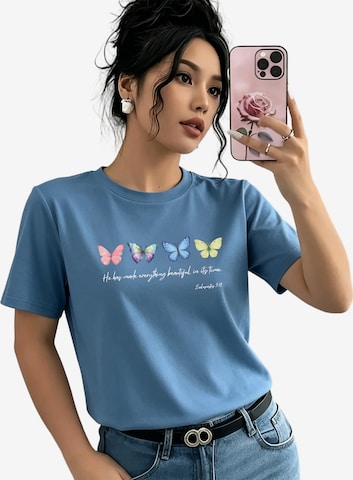 T-shirt GORHEY en bleu : devant