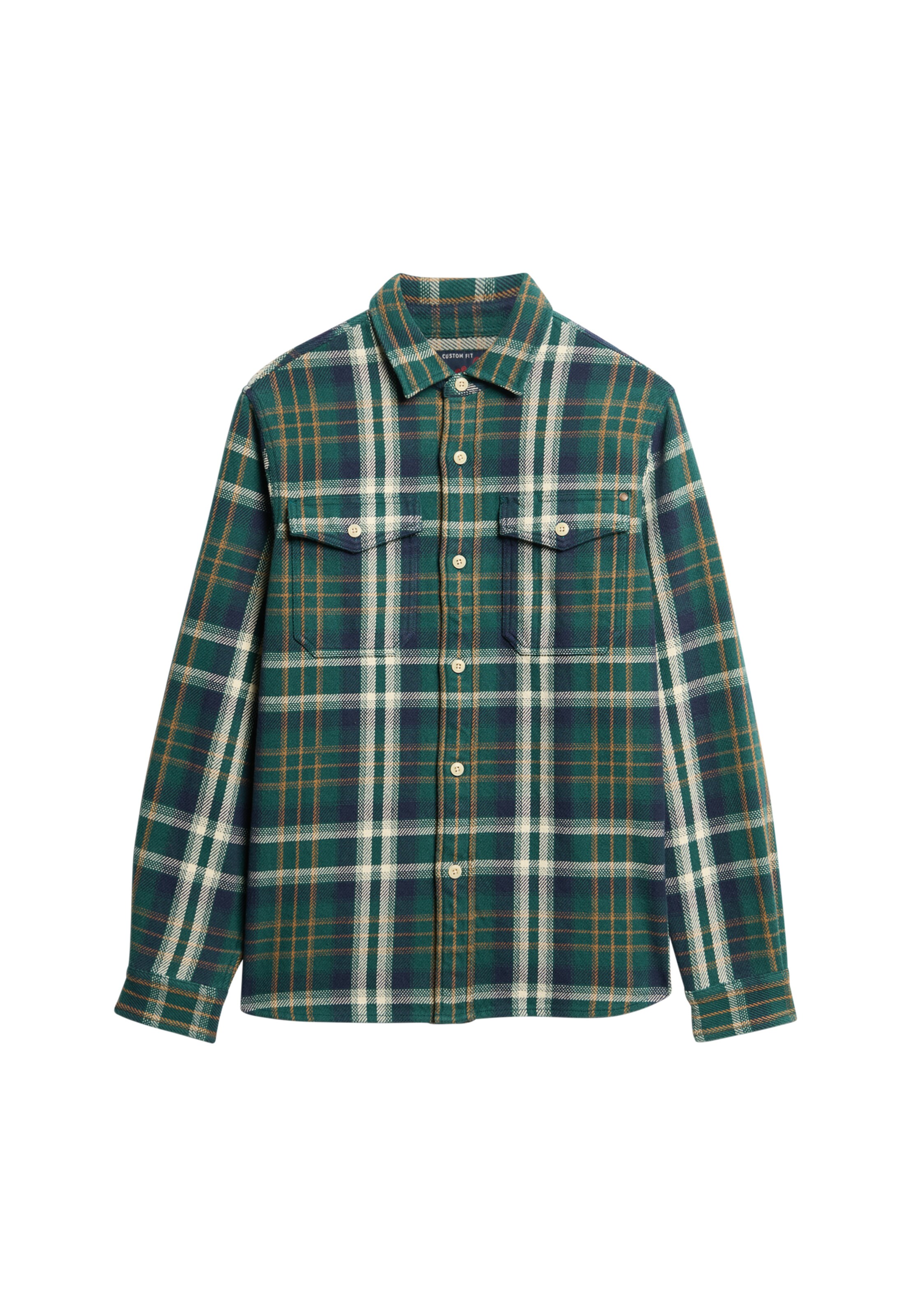 Superdry Regular fit Overhemd in Groen: voorkant