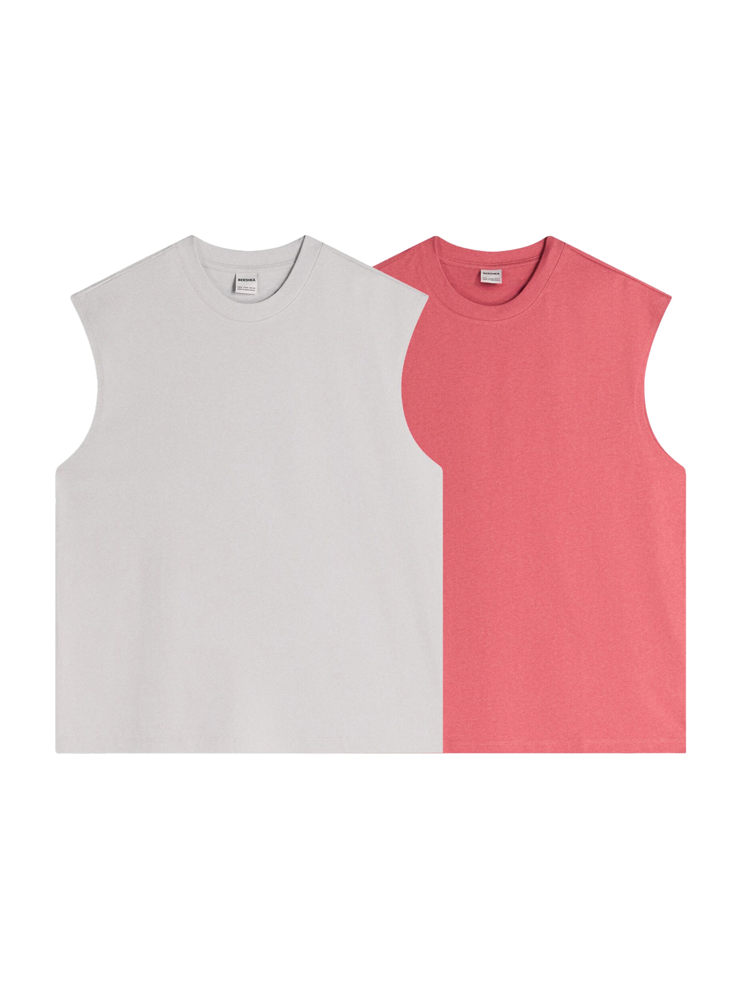 Bershka Top in pitaya / weiß, Produktansicht