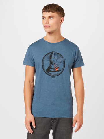 Derbe T-Shirt in Blau: Vorderseite