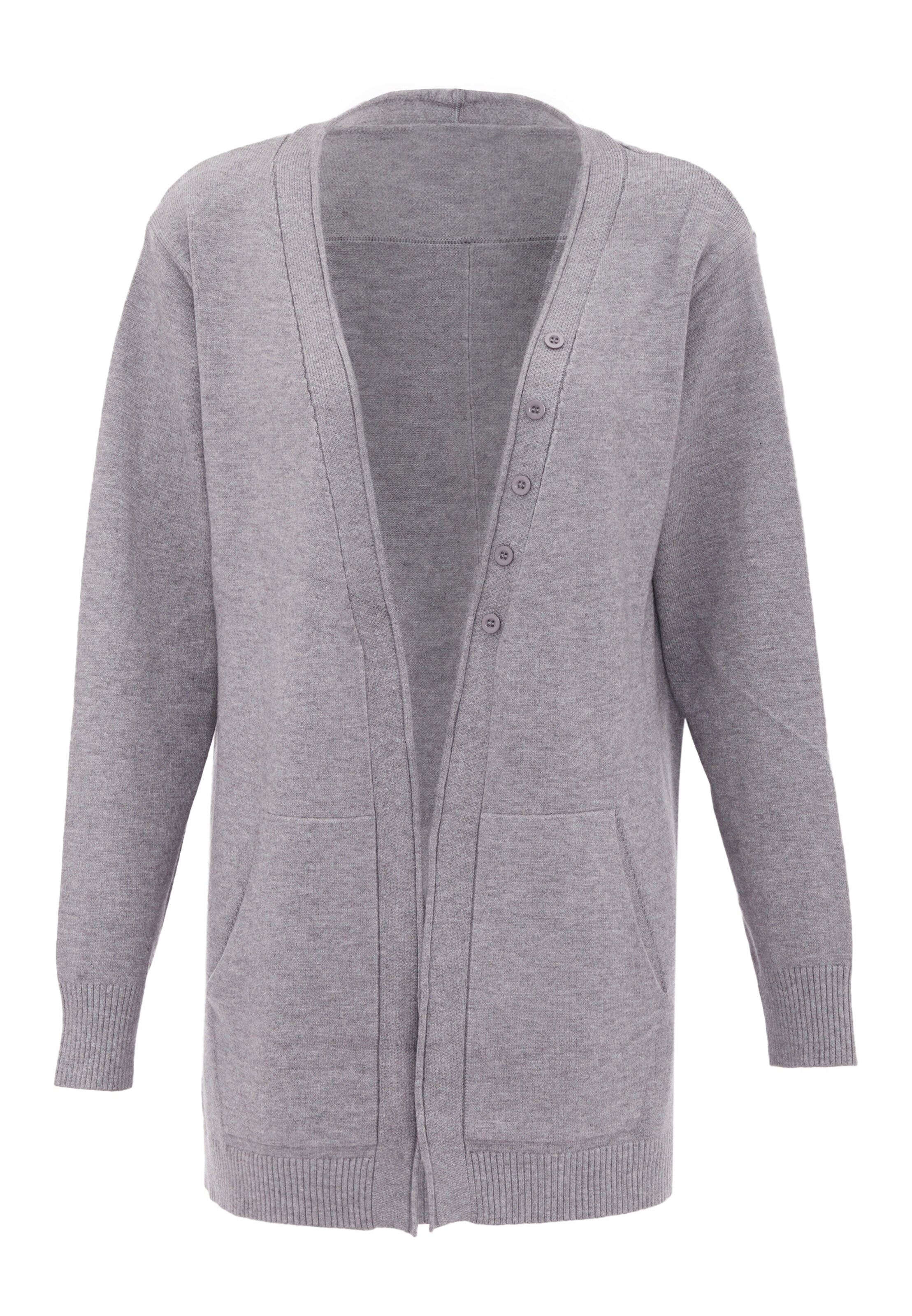 BLONDA Πλεκτή ζακέτα σε γκρι: μπροστά