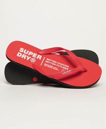 Tongs Superdry en rouge