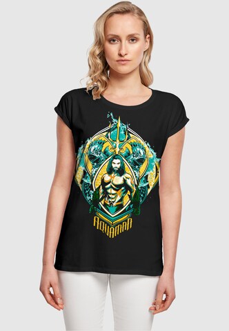 ABSOLUTE CULT T-Shirt 'Aquaman - The Trench Crest' in Schwarz: Vorderseite