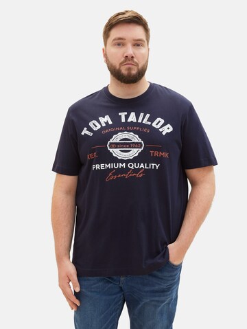 zils TOM TAILOR Men + T-Krekls: no priekšpuses