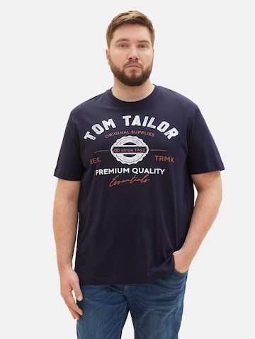 TOM TAILOR Men +Majica - plava boja: prednji dio