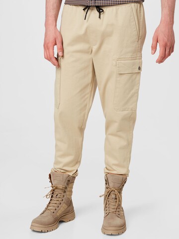 Effilé Pantalon cargo BURTON MENSWEAR LONDON en gris : devant