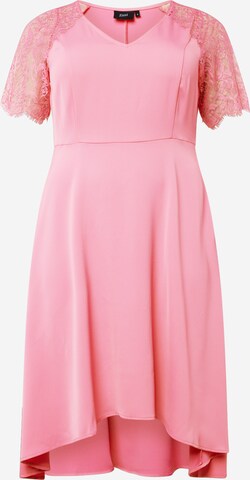 Zizzi Cocktail dress 'Angeline' in Pink: front