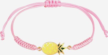 ELLI Armband Ananas, Textil-Armband in Pink: predná strana