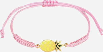 ELLI Armband Ananas, Textil-Armband in Pink: front