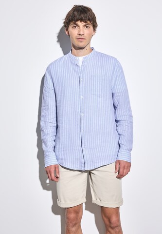 Street One MEN Regular fit Button Up Shirt in Blue: front
