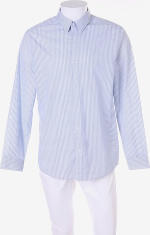 H&M Button Up Shirt in L in Blue: front