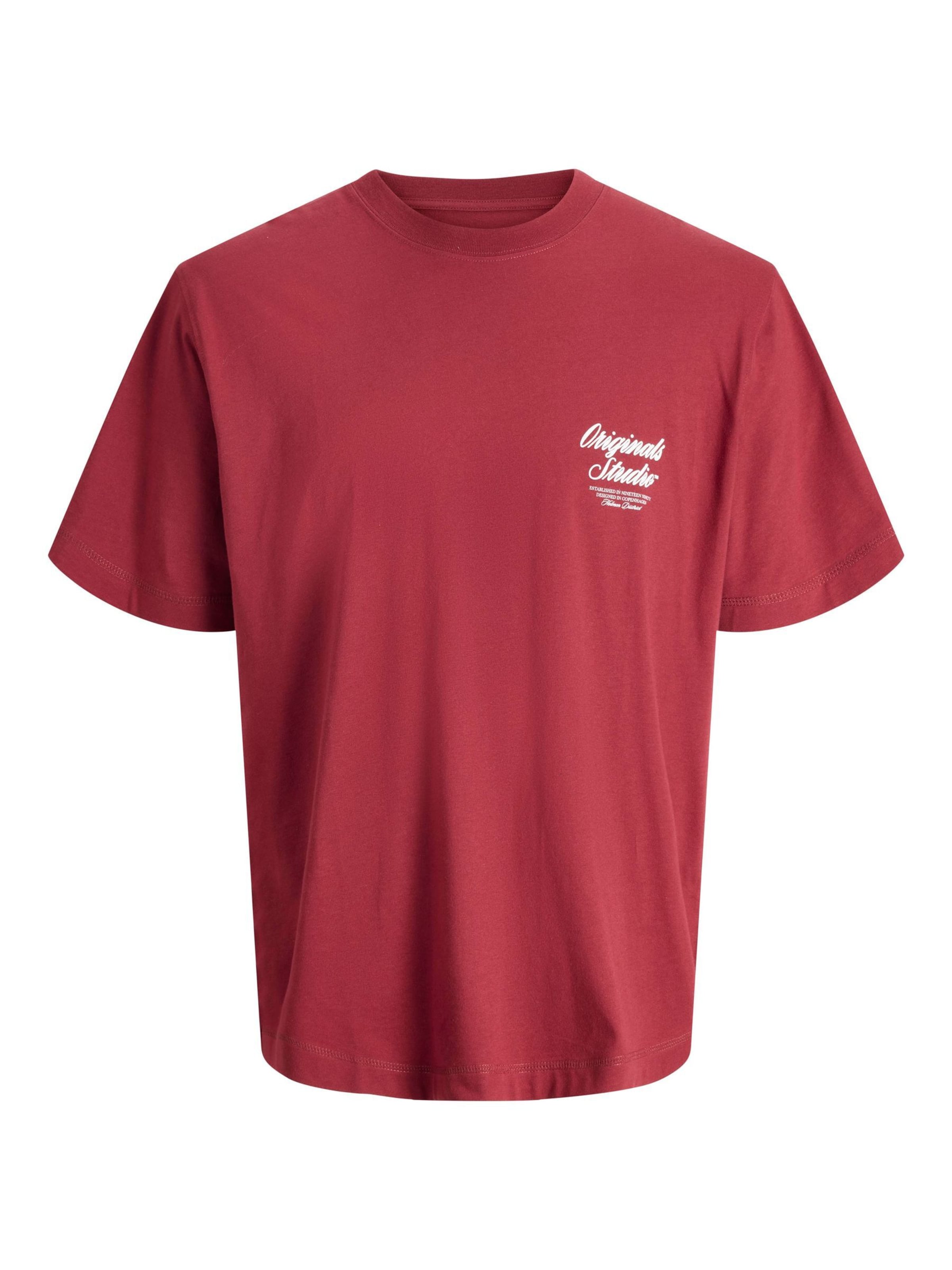 JACK & JONES Shirt 'JORNorrebro' in Red: front