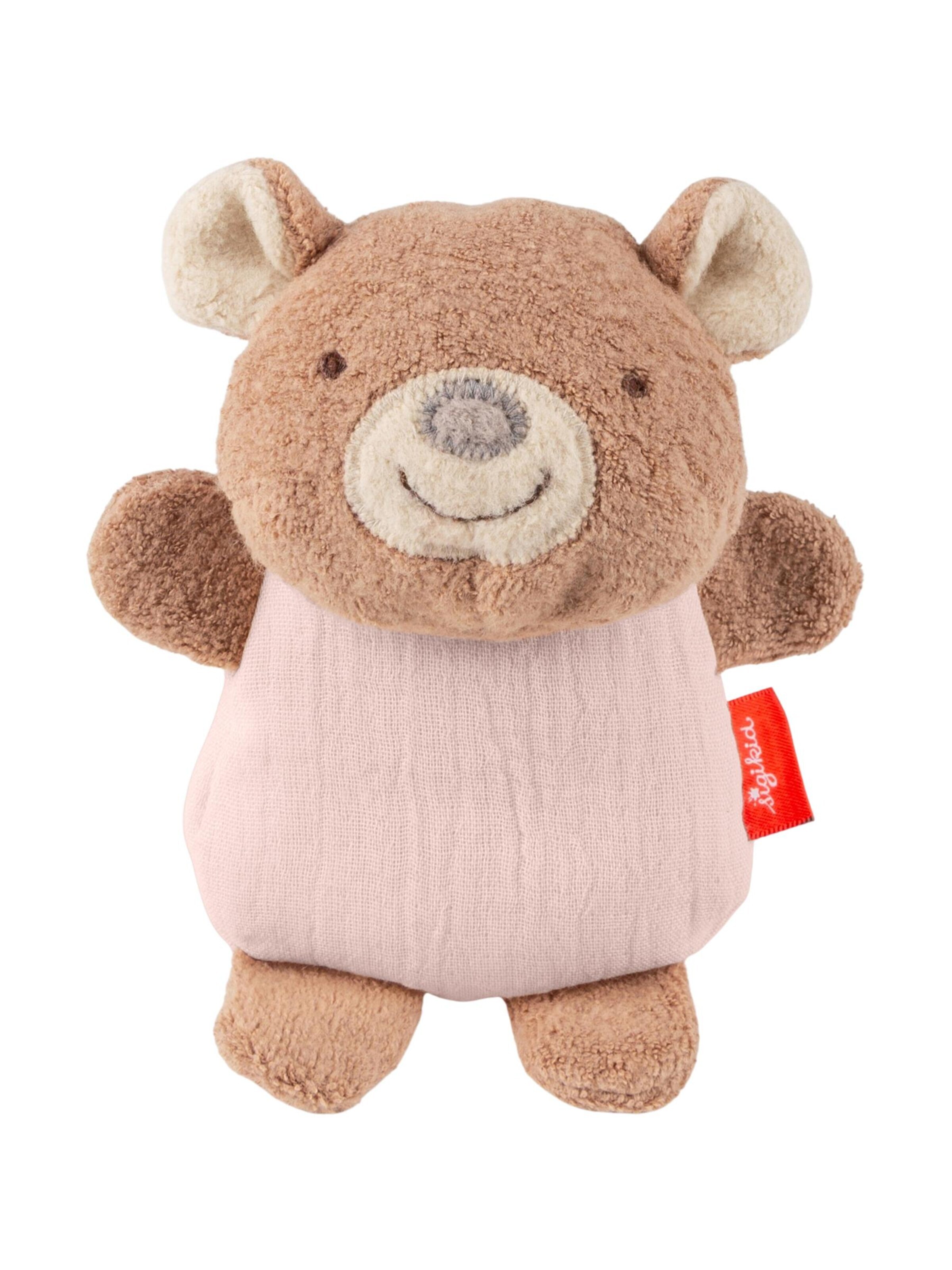SIGIKID Stuffed animals 'Greifling Bär sigibaby' in Pink: front