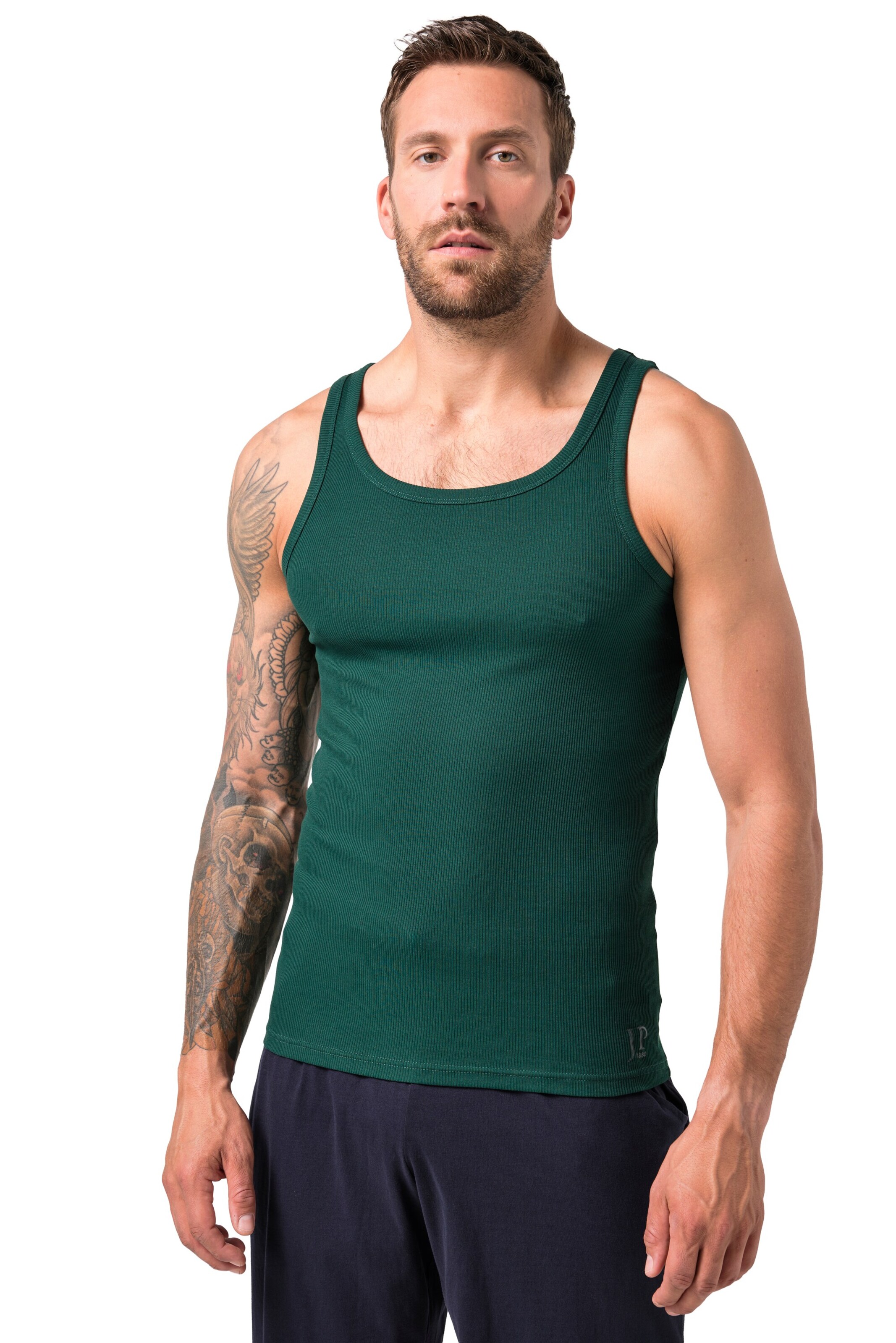JP1880 Undershirt in Green: front