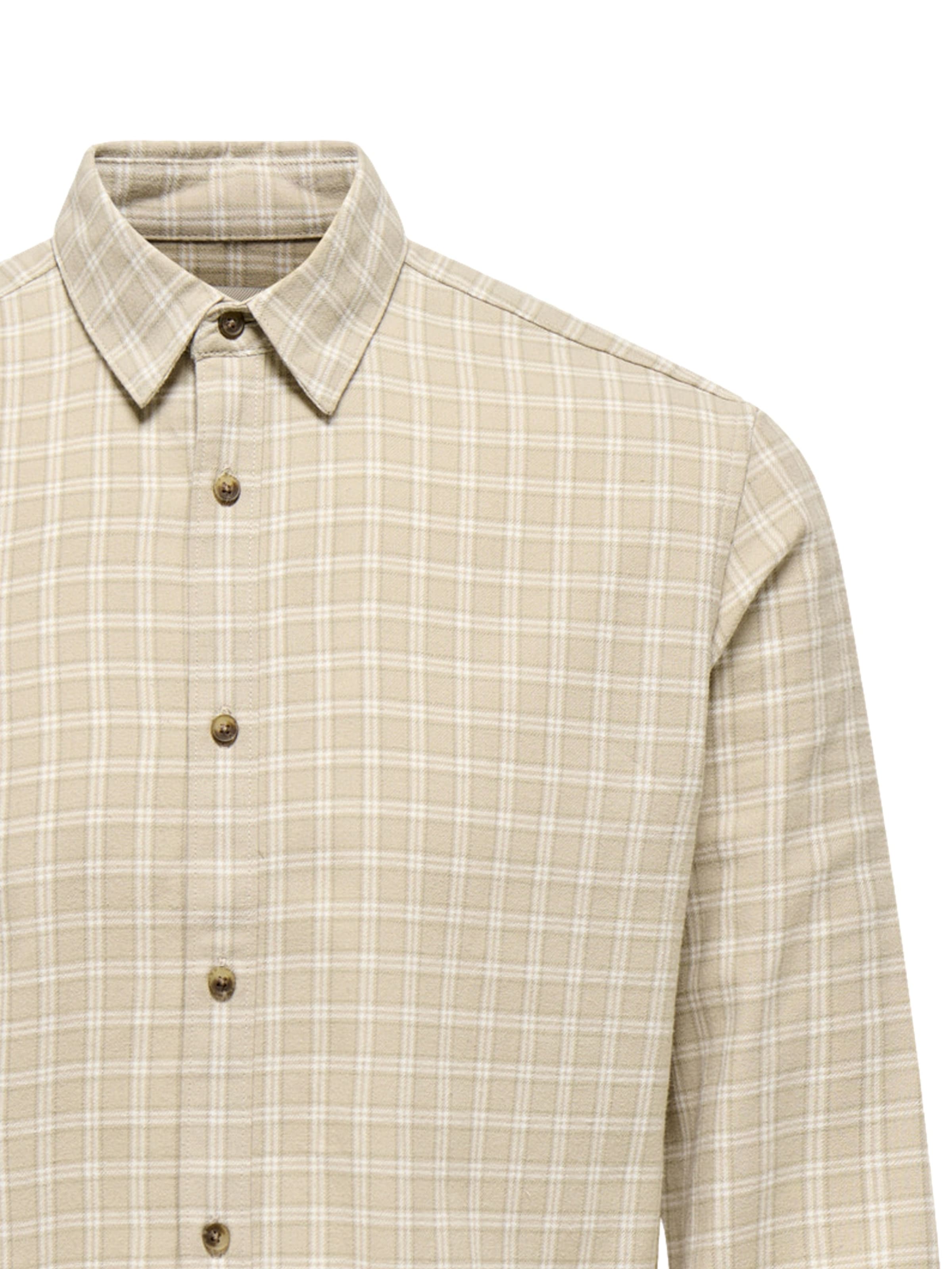 Slim fit Camicia 'ONSGudmund' di Only & Sons in beige